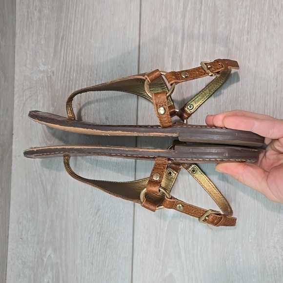 Sam Edelman Womens Greta T strap Leather Sandals Flats shoes sz 8M - Picture 7 of 12